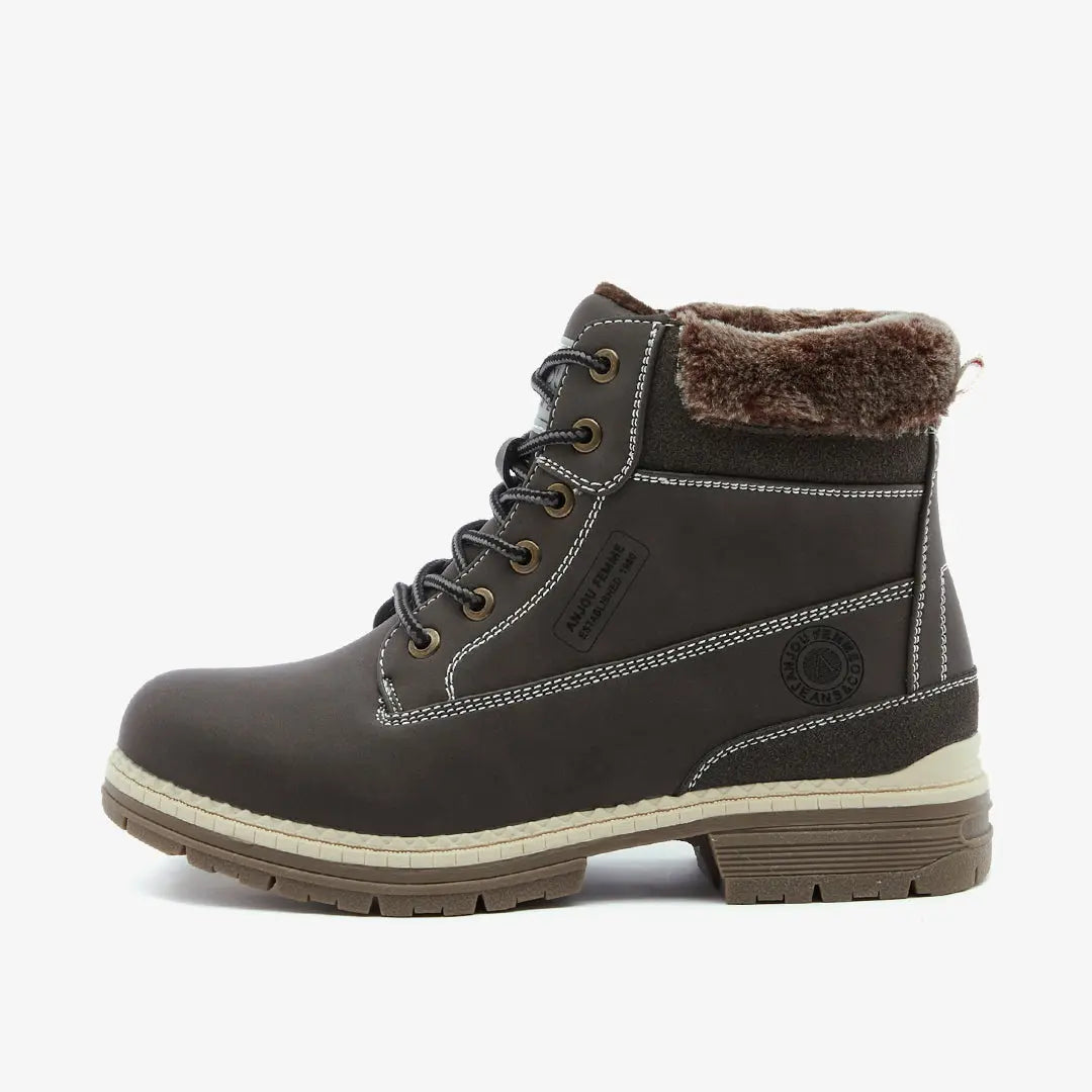 Womens Hiking Snow Winter Boots Brown