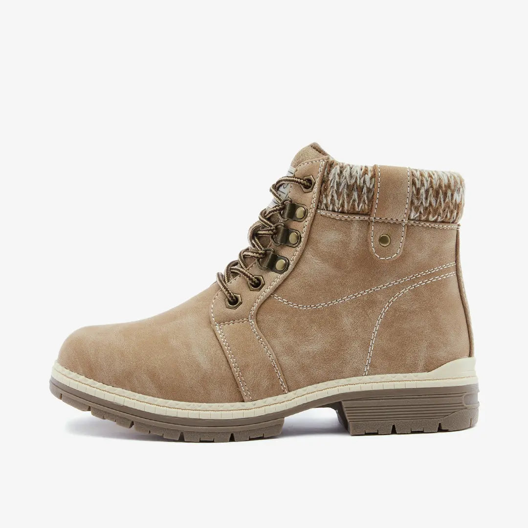 Casual winter hiking snow ankle boots for women winter-light Brown