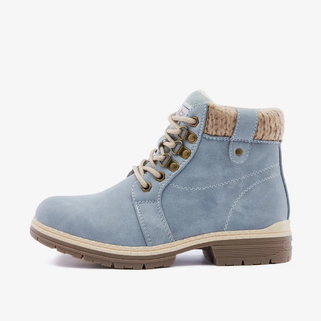 Casual winter hiking snow ankle boots for women winter-blue