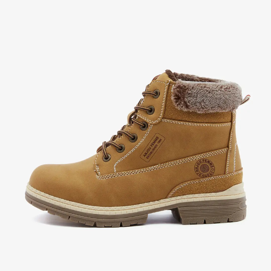 Womens Hiking Snow Winter Boots Camel