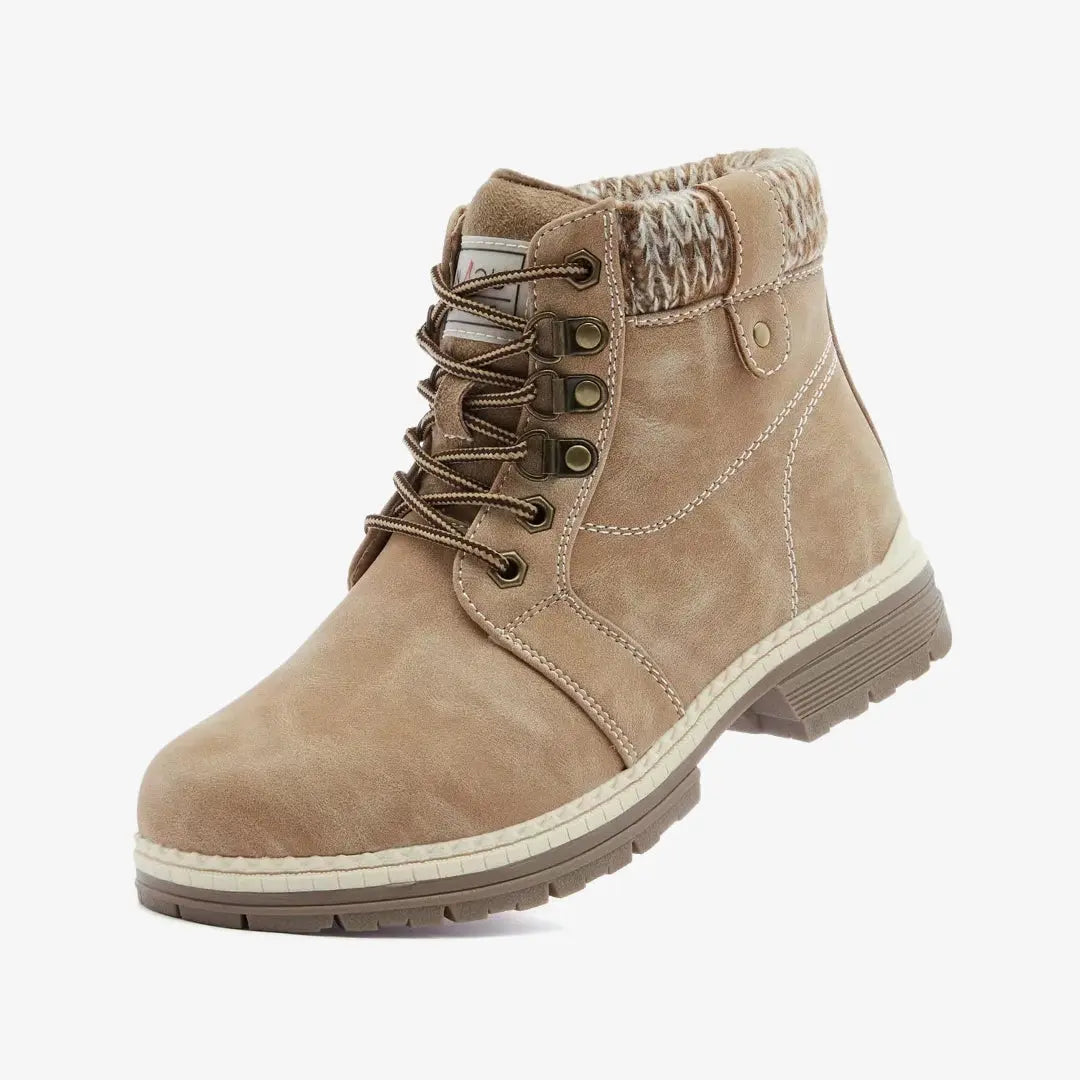 Casual winter hiking snow ankle boots for women winter-light Brown