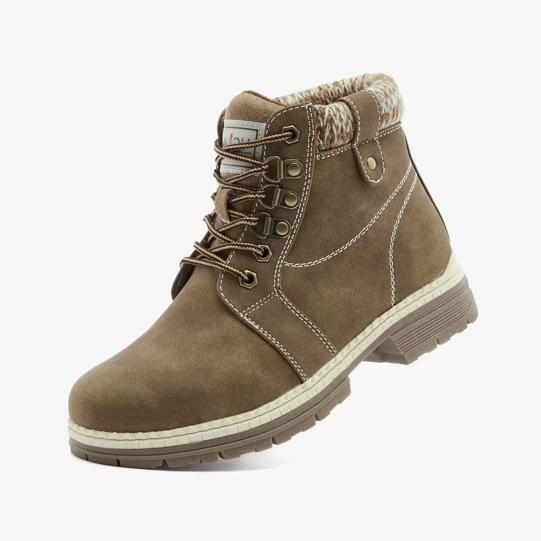 Casual winter hiking snow ankle boots for women winter-khaki