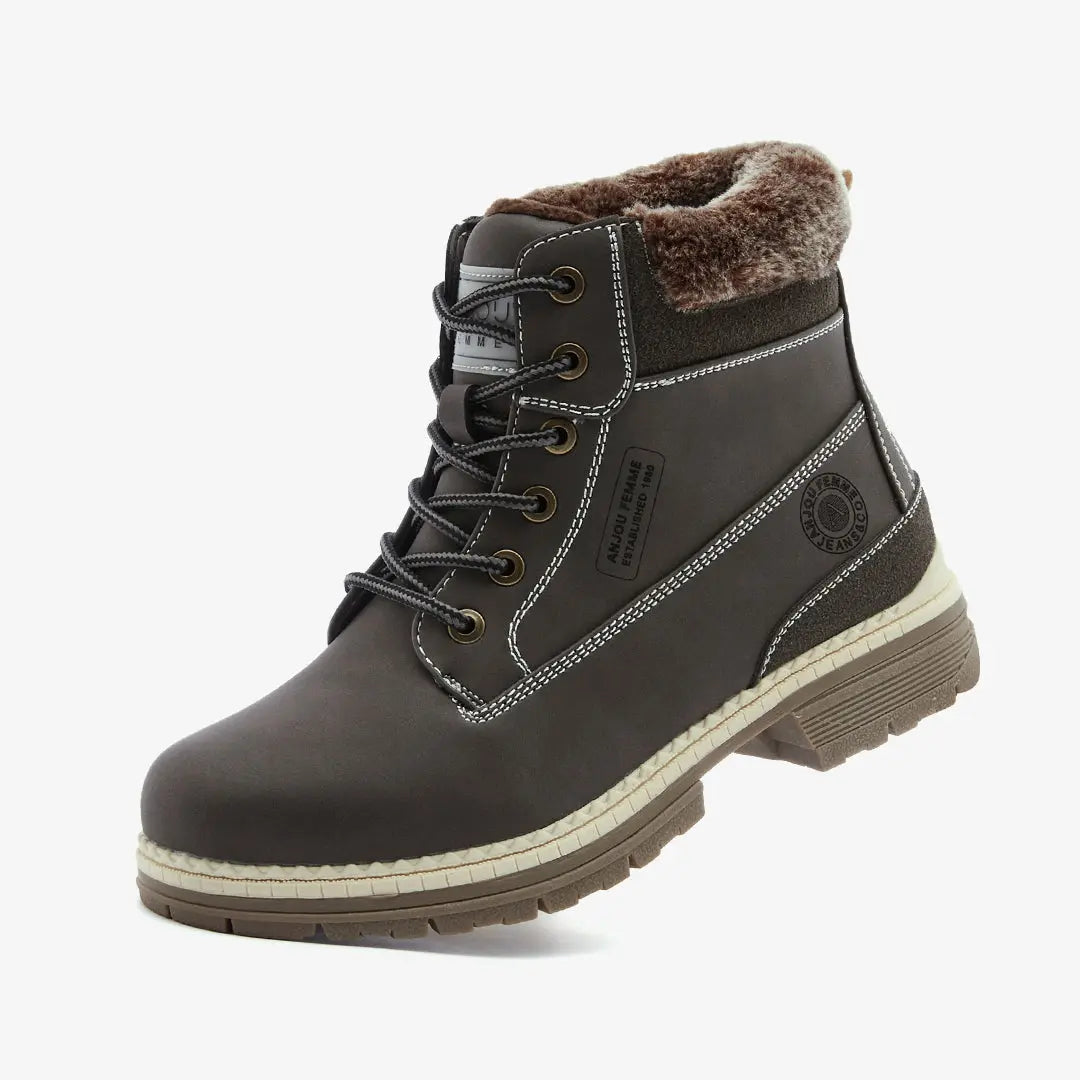 Womens Hiking Snow Winter Boots Brown