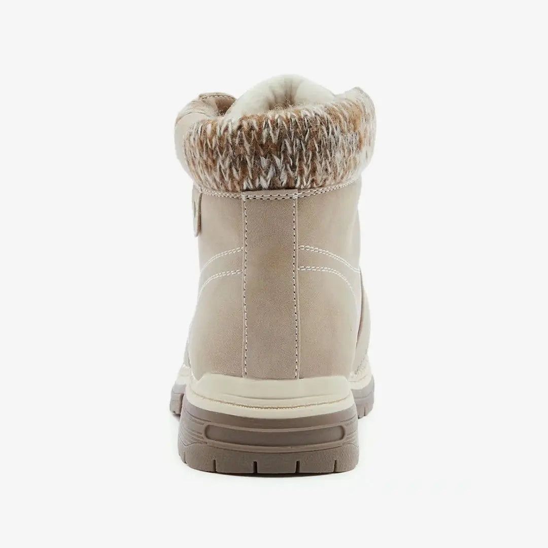 Casual winter hiking snow ankle boots for women winter-beige