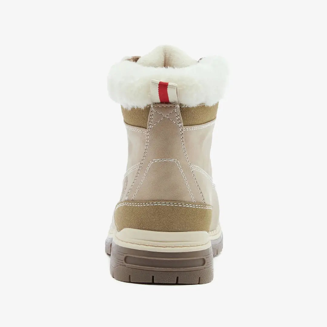 Womens Hiking Snow Winter Boots Beige