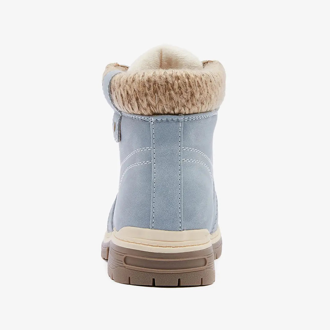 Casual winter hiking snow ankle boots for women winter-blue