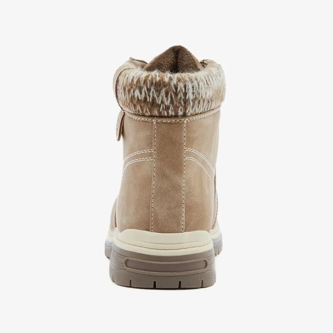 Casual winter hiking snow ankle boots for women winter-light Brown
