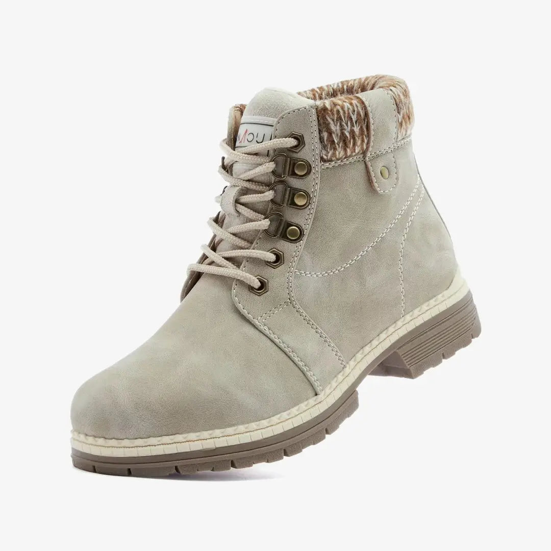 Casual winter hiking snow ankle boots for women winter-grey