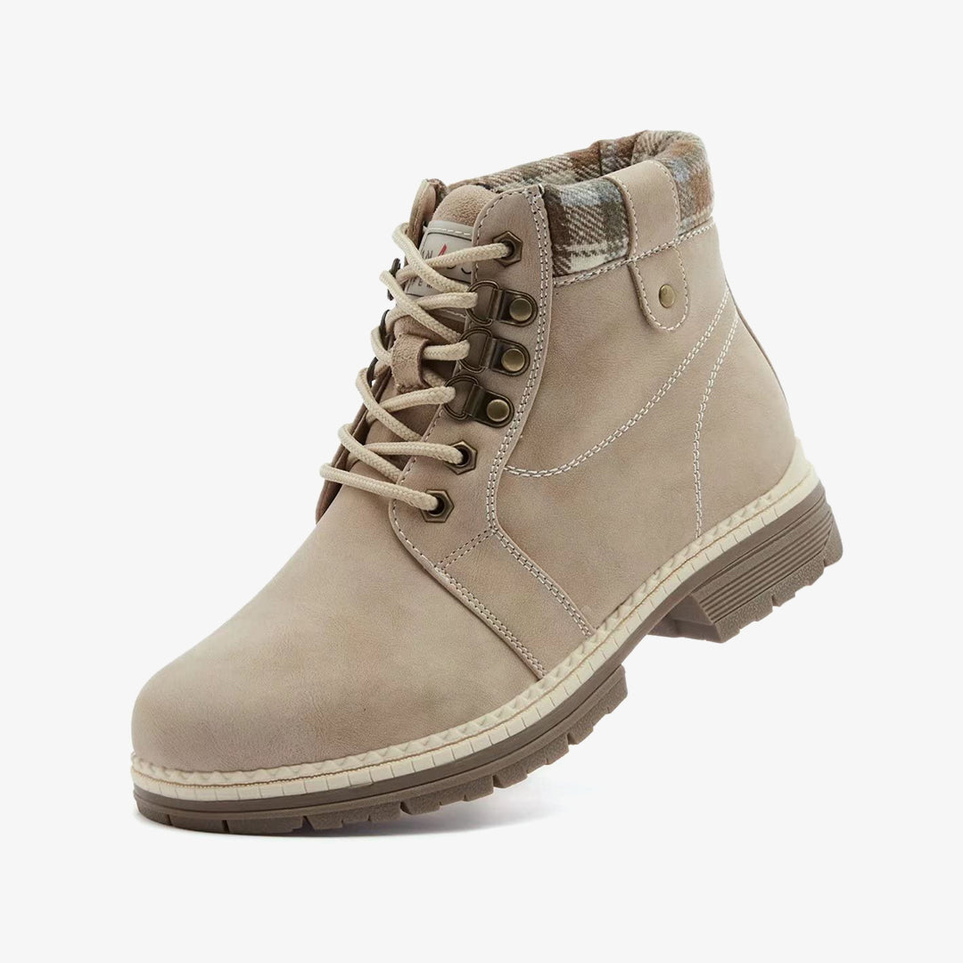 Womens Outdoor Snow Ankle Boots Waterproof Lightweight Lace up Fur Lined Walking Hiking Shoes